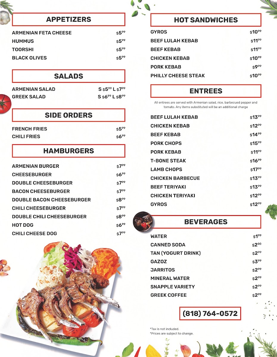 Tasty Burgers Menu - Image 2